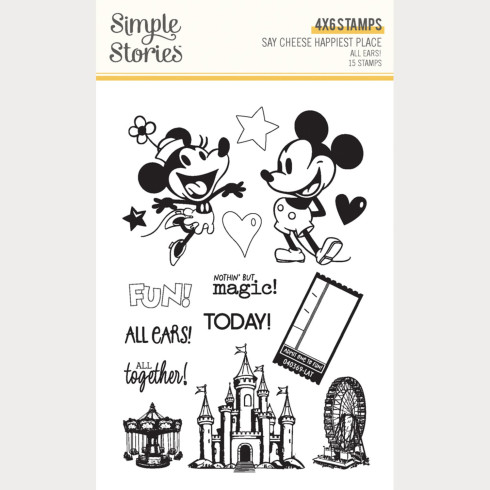 Simple Stories - All Ears! Stempel "Say Cheese Happiest Place" Clear Stamps