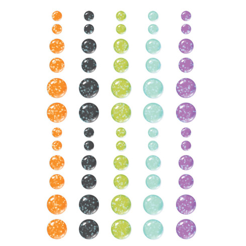 Preview: Simple Stories - Glitter Enamel Dots "Say Cheese Classic Mouse Halloween" 60 Stück