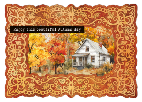 Studio Light - Stanzschablone "A6 Autumn Frame" Autumn Story Cutting Dies