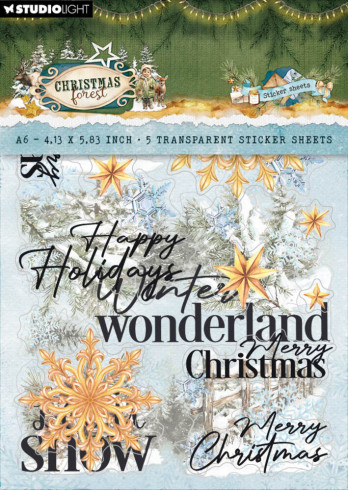 Preview: Studio Light - Transparent Stickers "Christmas Forest" Elements & Texts
