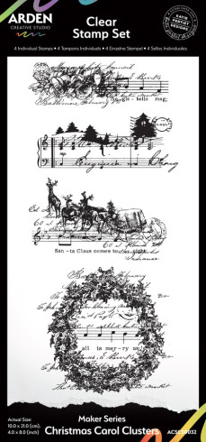 Preview: Arden Creative Studio - Stempelset "Christmas Carol Clusters" Clear Stamps