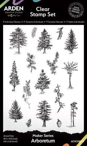 Preview: Arden Creative Studio - Stempelset "Set Arboretum" Clear Stamps by Katie Pertiet