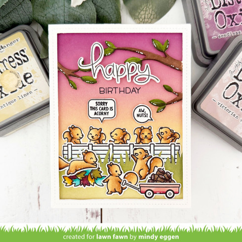 Preview: Lawn Fawn - Stempelset "Simply Celebrate Squirrels" Clear Stamp