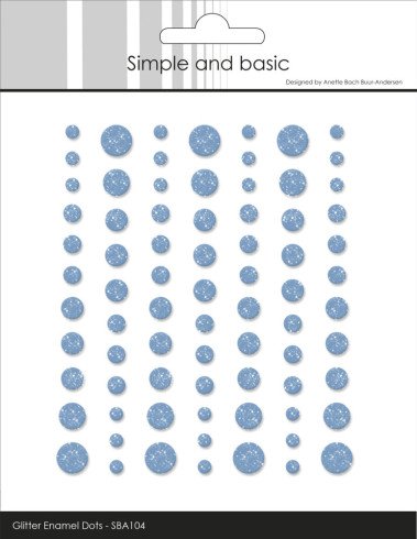Preview: Simple and Basic - Glitter Enamel Dots "Light Blue"