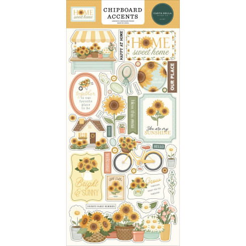 Carta Bella - Chipboard Sticker 6x13 Inch "Home Sweet Home 6x13 Inch"
