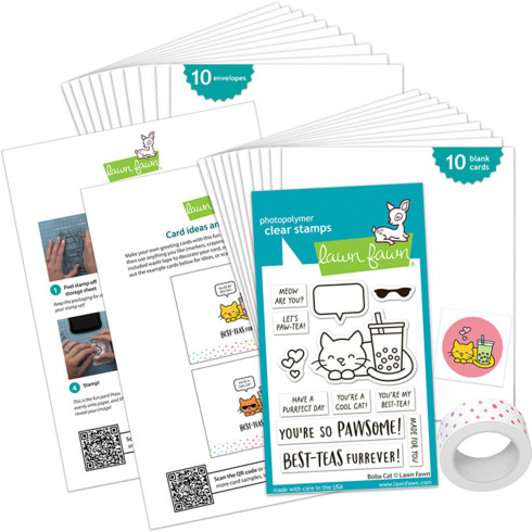 Lawn Fawn - Kids Cardmaking Kit Mini "Boba Cat"