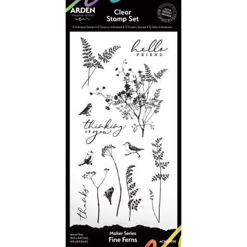 Arden Creative Studio - Stempelset "Fine Ferns" Clear Stamps