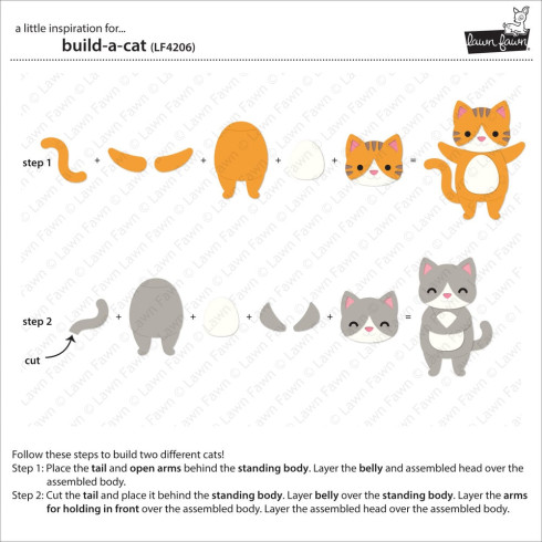 Preview: Lawn Fawn - Stanzschablone "Build-A-Cat" Lawn Cuts Dies