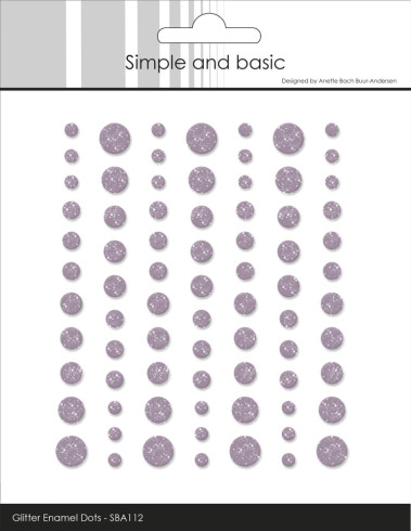 Preview: Simple and Basic - Glitter Enamel Dots "Heather"
