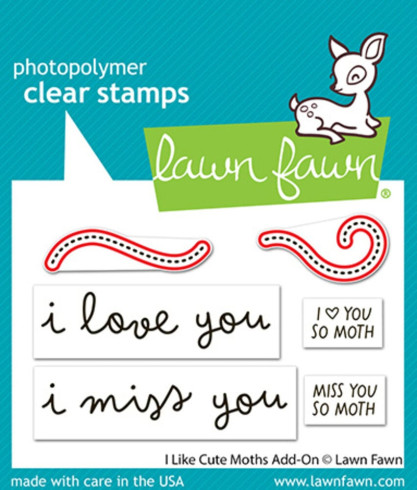 Preview: Lawn Fawn - Stanzschablone "I Like Cute Moths Add-On" Lawn Cuts Dies