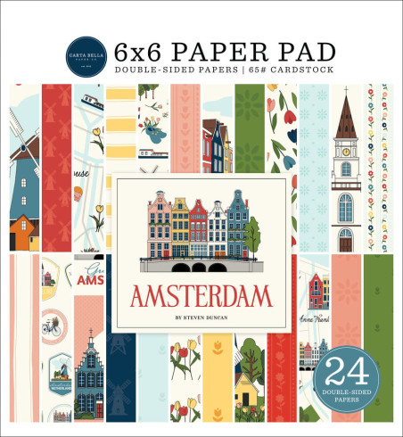 Preview: Carta Bella - Designpapier "Amsterdam" Paper Pad 6x6 Inch - 24 Bogen
