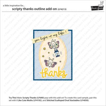 Preview: Lawn Fawn - Stanzschablone "Scripty Thanks Outline Add-On" Lawn Cuts Dies