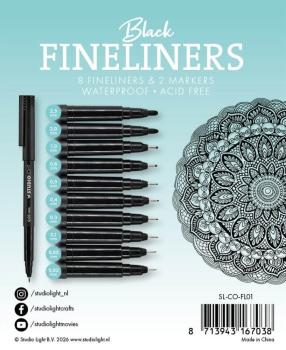 Preview: Studio Light - Fineliners and Markers Set - 10 Stifte