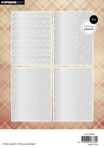 Preview: Studio Light - A5 Vellum Paper Pad "Cottage Christmas" Backgrounds