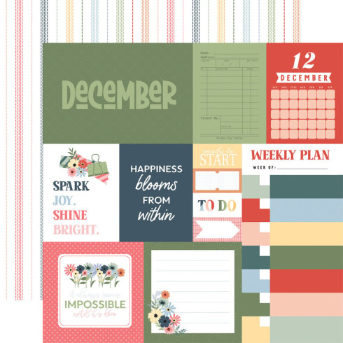 Echo Park - Designpapier "One Day At A Time" Collection Kit 12x12 Inch - 12 Bogen