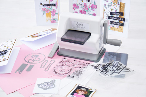 Sizzix - "Sidekick Starter Kit "White & Gray" – Stanz- und Prägemaschine"