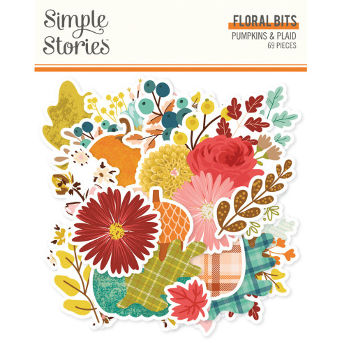 Preview: Simple Stories - Stanzteile "Pumpkins & Plaid Floral" Bits & Pieces