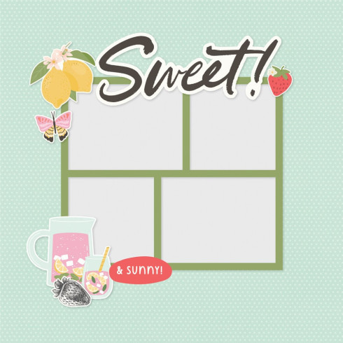 Preview: Simple Stories - Stanzteile "Pink Lemonade" Simple Pages Pieces