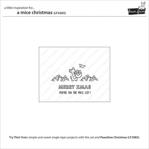 Preview: Lawn Fawn - Stempelset "A Mice Christmas" Clear Stamp
