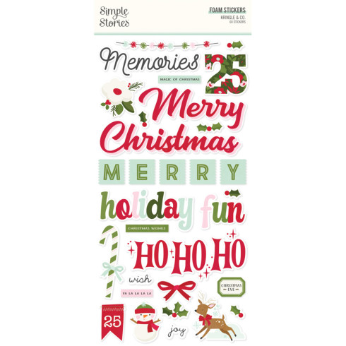 Simple Stories - Aufkleber "Kringle & Co." Foam Sticker