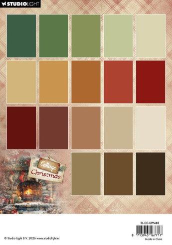 Preview: Studio Light - Cardstock "Cottage Christmas" Unicolor Paper Pad A5 - 36 Bogen