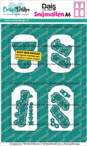 Preview: Carlijn Design - Stanzschablone "Card Basics 1" Dies A6