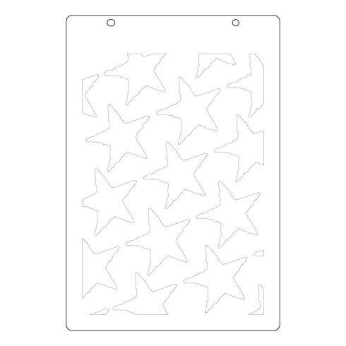 Sizzix - Schablone & Stanzen "Script Layering Stars" Stencil & Framelits Die - by Vicki Boutin