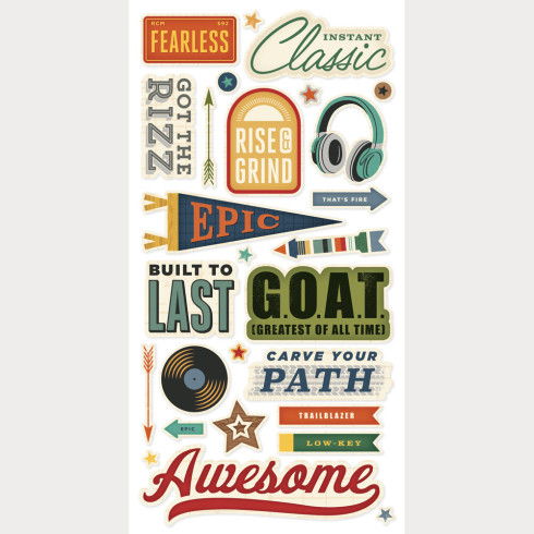 Preview: Simple Stories - Aufkleber "Rustic Legend" Foam Sticker