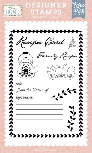 Preview: Echo Park - Stempelset "Recipe Card" Clear Stamps - Welcome Home