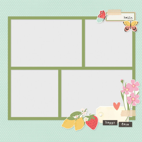 Simple Stories - Stanzteile "Pink Lemonade" Simple Pages Pieces
