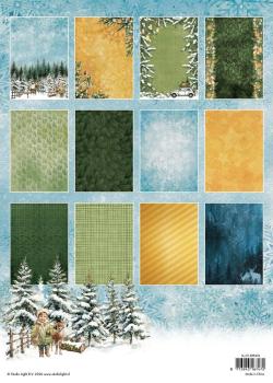 Preview: Studio Light - Designpapier "Christmas Forest" Backgrounds Designer Paper Pad A4 - 36 Bogen