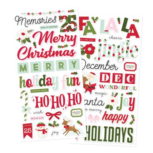 Simple Stories - Aufkleber "Kringle & Co." Foam Sticker