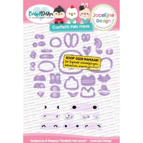 Carlijn Design - Bundel "Confetti Pals Minis" Stempel & Stanzschablone