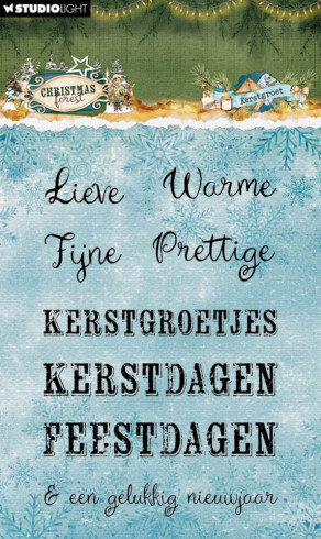 Preview: Studio Light - Stempel "Kerstgroet" Christmas Forest Clear Stamps