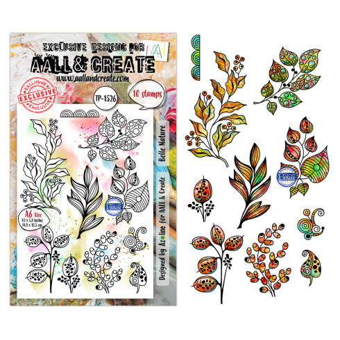 Preview: AALL and Create - Stempelset A6 "Belle Nature" Clear Stamps by Azoline