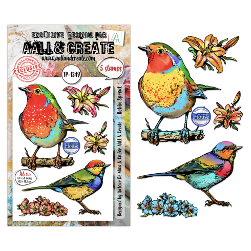 Preview: AALL and Create - Stempelset A6 "Robin Sprout" Clear Stamps by Autour De Mwa & Co