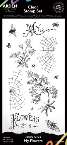 Preview: Arden Creative Studio - Stempelset "My Flowers" Clear Stamps