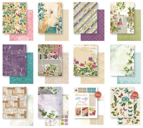 Preview: Arden Creative Studio - Designpapier "Garden Chronicles" Katie Pertiet Paper Pack 6x8 Inch - 12 Bogen