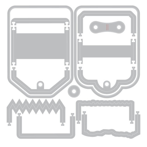 Preview: Sizzix - Stanzschablone "Snap and Swap Mini Tags" Thinlits Craft Dies by 49 and Market