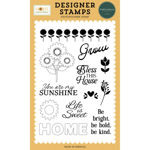 Carta Bella - Stempelset "Sunflower Strip" Clear Stamps - Home Sweet Home