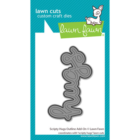 Lawn Fawn - Stanzschablone "Scripty Hugs Outline Add-On" Lawn Cuts Dies