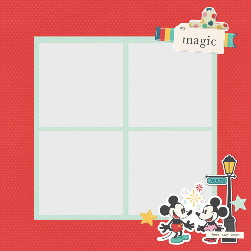 Simple Stories - Stanzteile "Say Cheese Happiest Place" Simple Pages Pieces