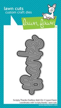 Preview: Lawn Fawn - Stanzschablone "Scripty Thanks Outline Add-On" Lawn Cuts Dies