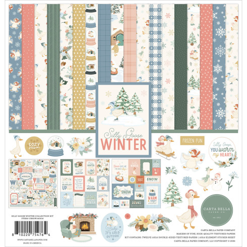 Carta Bella - Designpapier "Silly Goose Winter" Collection Kit 12x12 Inch - 12 Bogen