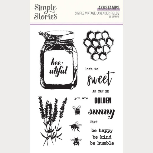 Preview: Simple Stories -  Stempel "Simple Vintage Lavender Fields" Clear Stamps