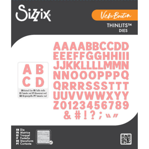 Sizzix - Stanzschablone "Mini Bold Alpha by Vicki Boutin" Thinlits Craft Dies by Vicki Boutin