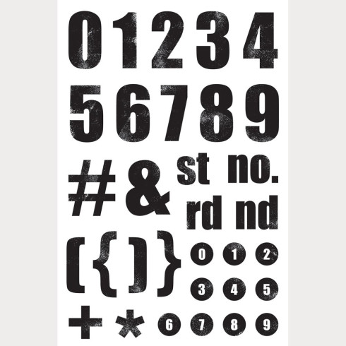 Preview: Simple Stories - Numbers Stempel "Rustic Legend" Clear Stamps