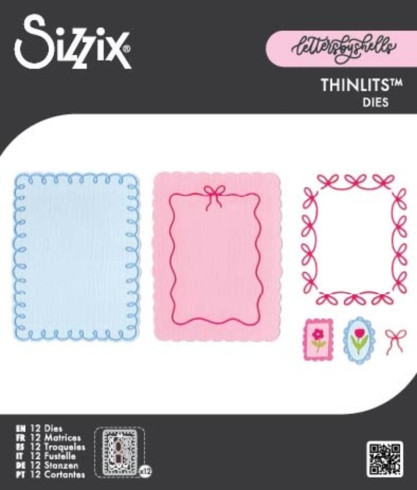 Preview: Sizzix - Stanzschablone "Loops, Bows & Frames" Thinlits Craft Dies by Letters by Shells