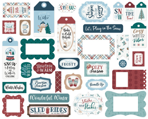Preview: Echo Park - Stanzteile & Anhänger "Wonderful Winter Days" Frames & Tags
