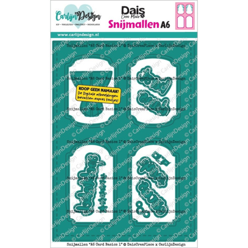 Carlijn Design - Stanzschablone "Card Basics 1" Dies A6